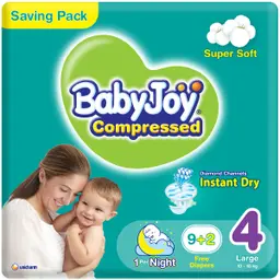 Baby Joy Size 4  9 Diaper+ 2 Free 