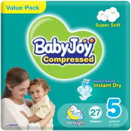 Baby Joy Diapers Value Pack Junior No 5  27 Diapers