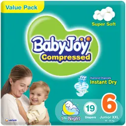 Babyjoy Diapers Value Pack Junior  No 6 count 19 Diapers