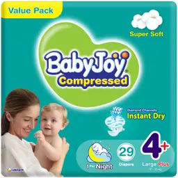 Babyjoy Diapers Value Pack Large  No 4 count 29 Diapers