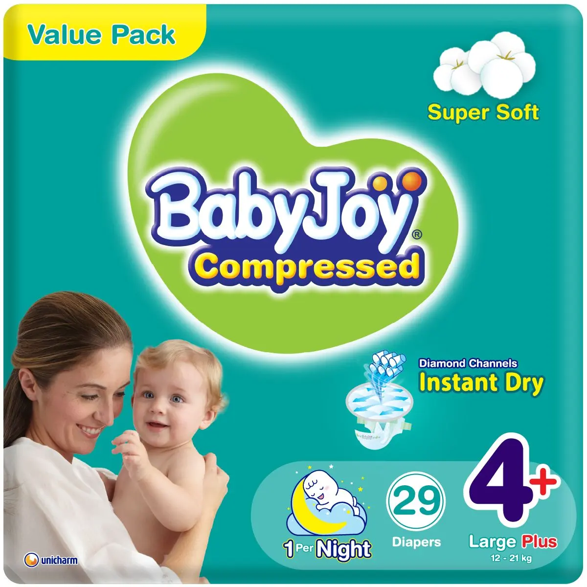 Babyjoy Diapers Value Pack Large  No 4 count 29 Diapers - view 1