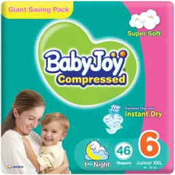 Babyjoy Diapers Giant  Pack Junior XXL No 6 count 46 Diapers
