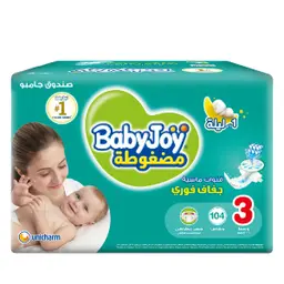 Baby Joy Diaper Size 3 Jumbo Box 104 Pcs
