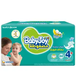 Baby Joy Diaper Size +4 Jumbo Box 88 Pcs
