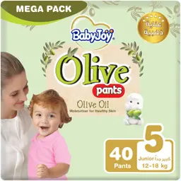 Babyjoy Diapers Olive Pants Mega Pack Junior No5 count 40 Diapers