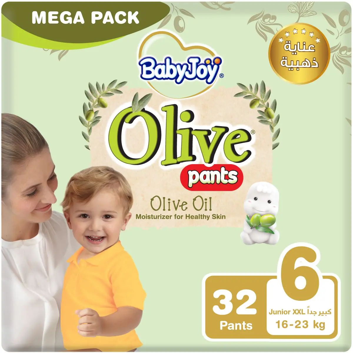Babyjoy Diapers Olive Pants Mega Pack Junior No6 count 32 Diapers - view 1