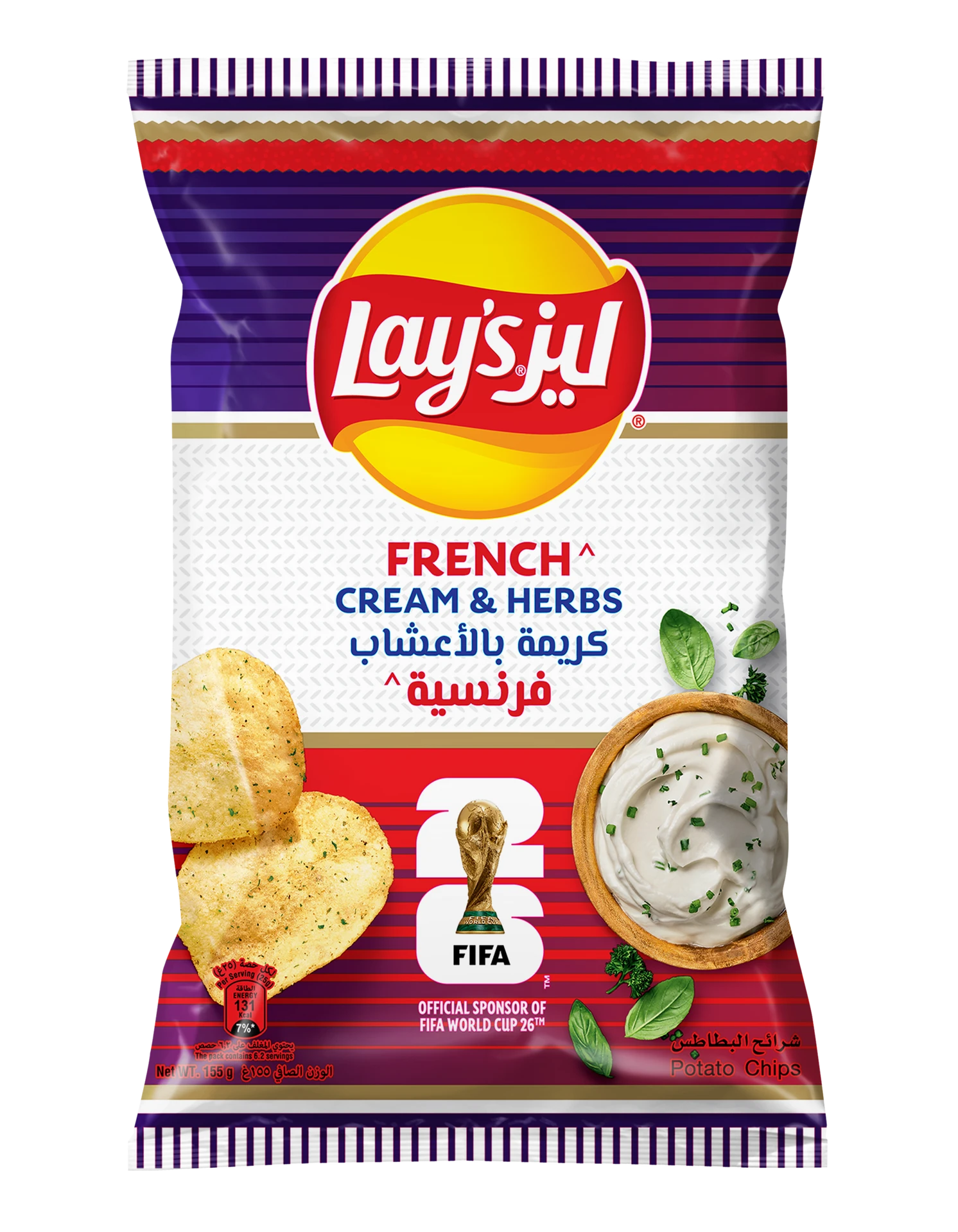 Lays Chips Cream & Herbs Family Pack 155 gm