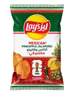 ليزشرائح بطاطس اناناس وهاليبينو مكسيكي 155 جم