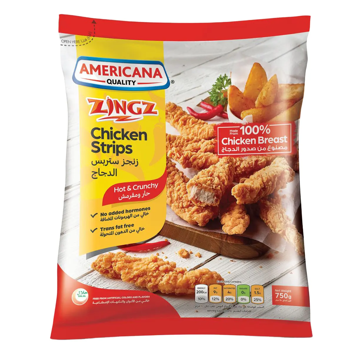 Americana Chicken Strips Hot 750 gm - view 1