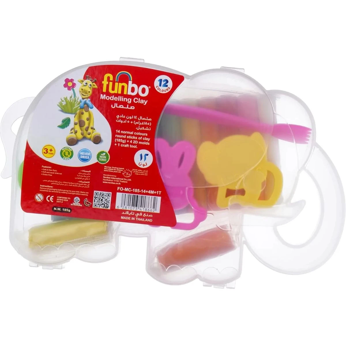 Funbo Clay 14 Colors 185 gm 9 Tools