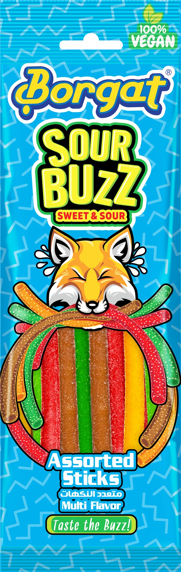 Borgat Sour Buzz Sticks Multi Flavor 170 gm