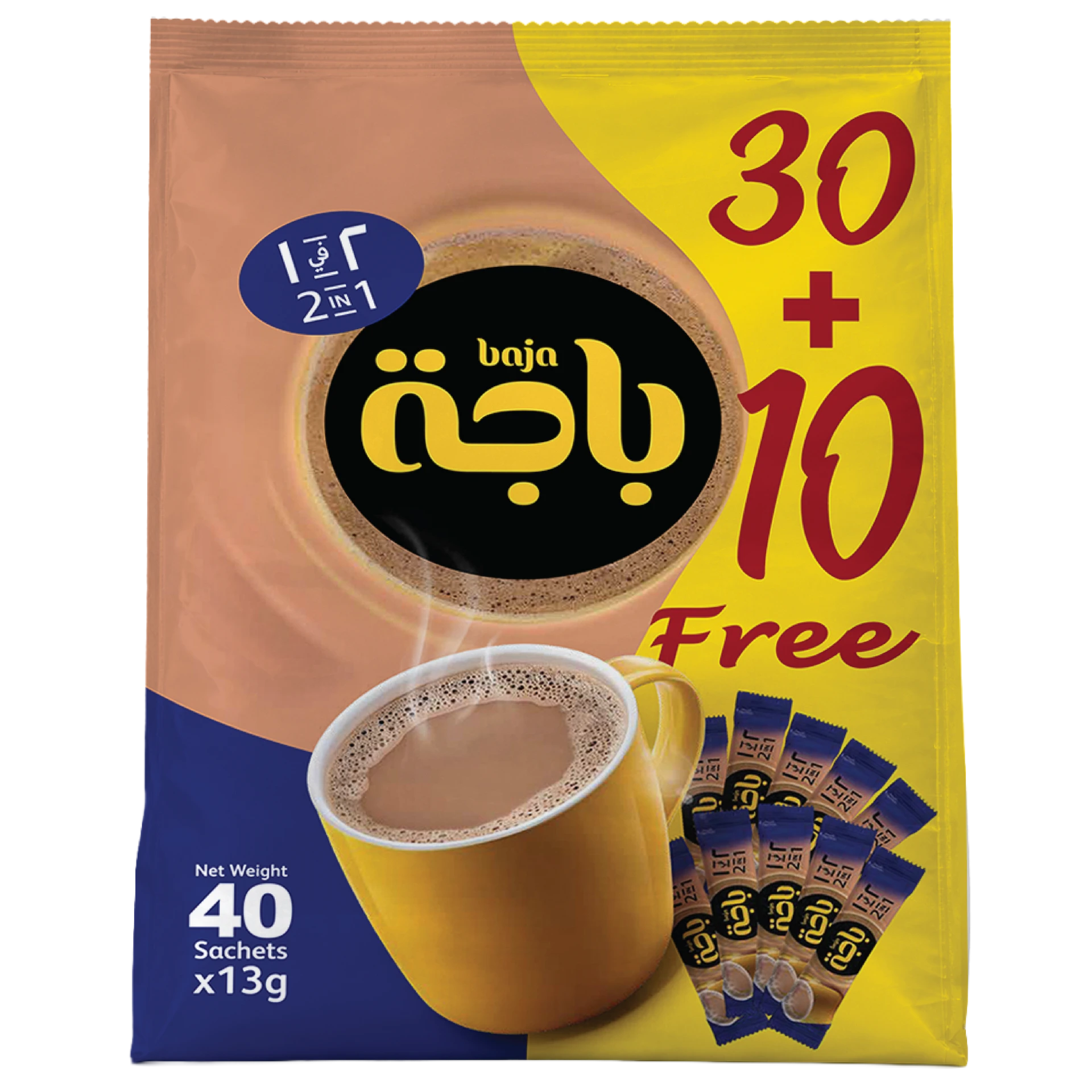 Baja Instant Coffee (2in1) 30 Sachets 10 free 13 gm 