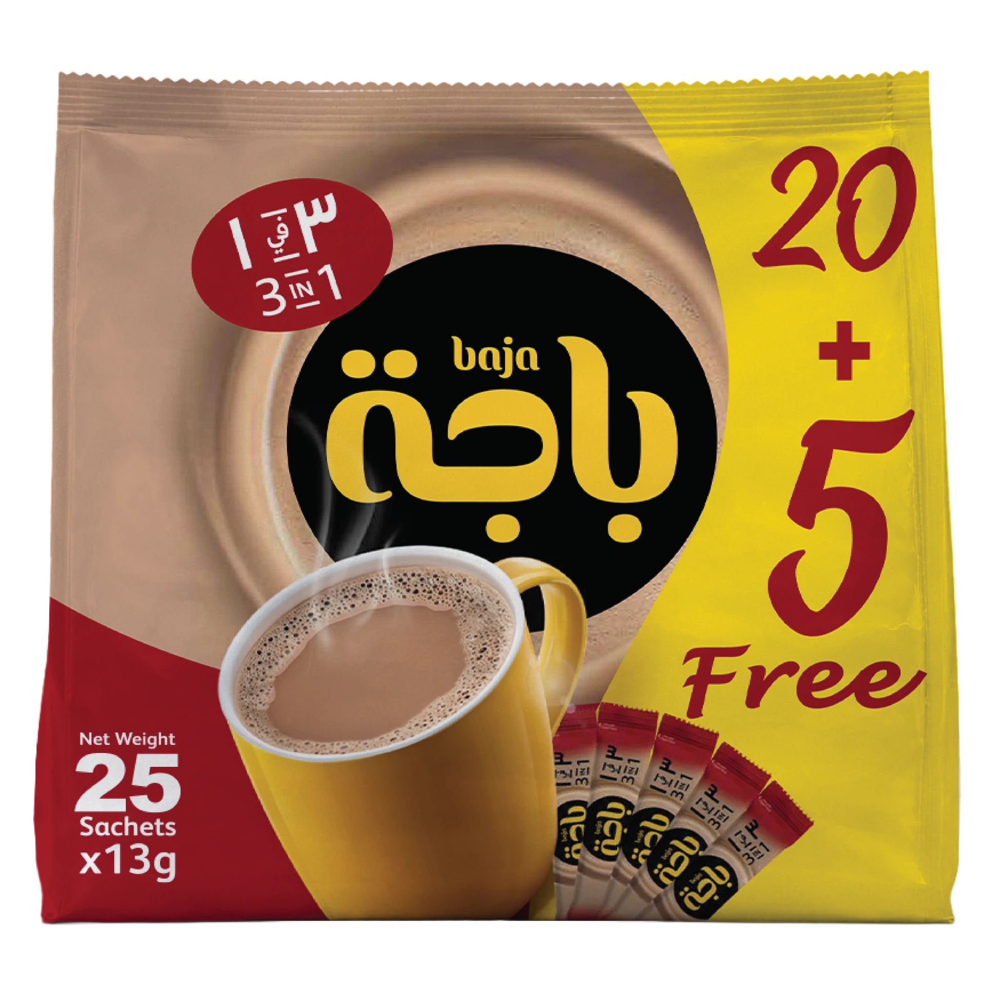 Baja Instant Coffee (3in1) 20 Sachets 5 free 13 gm