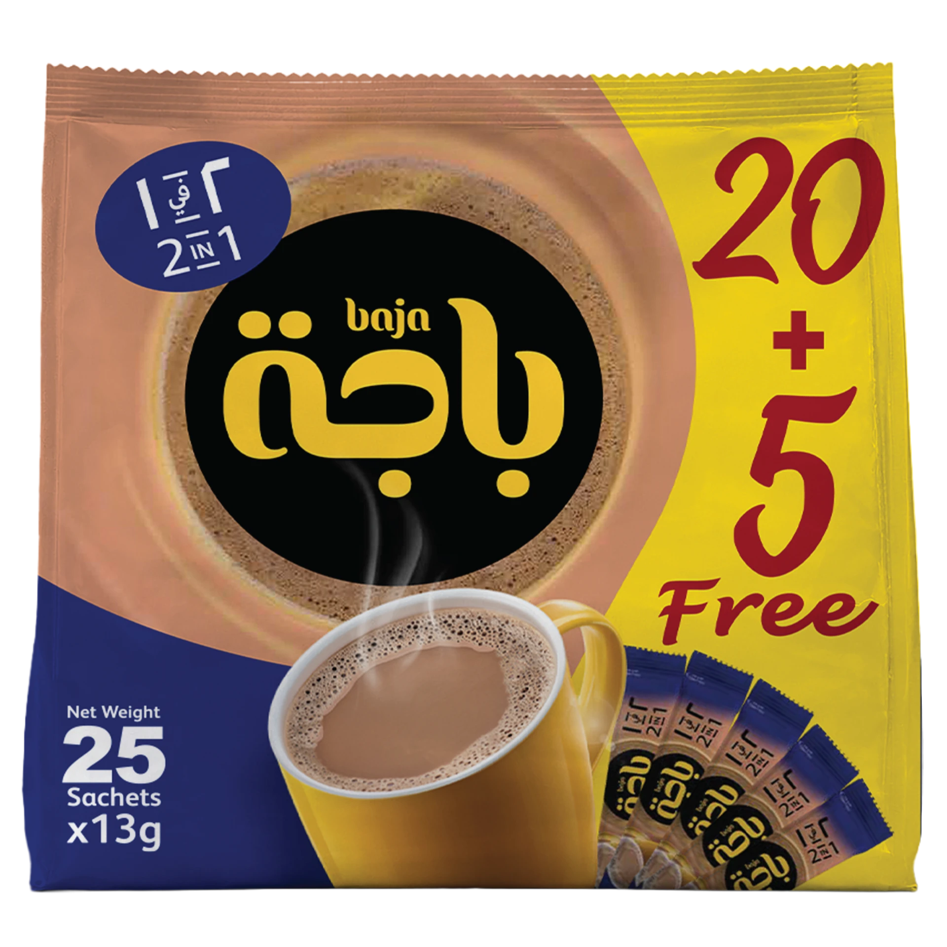 Baja Instant Coffee (2in1) 20 Sachets 5 free 13 gm 