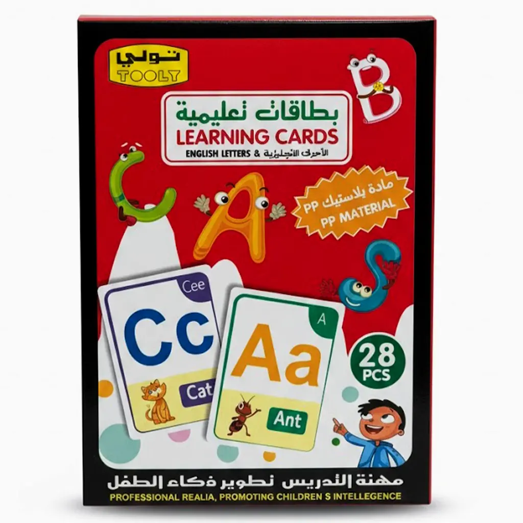 تولي بطاقات تعليم الحروف الإنجليزية بلاستيكية  28 قطعة مقاومة للماء والتمزق 3+ - view 4