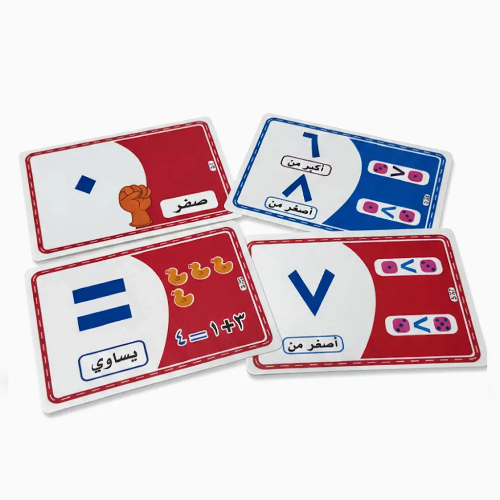 تولي بطاقات تعليم الأرقام العربية بلاستيكية 28 قطعة مقاومة للماء والتمزق 3+ - view 5