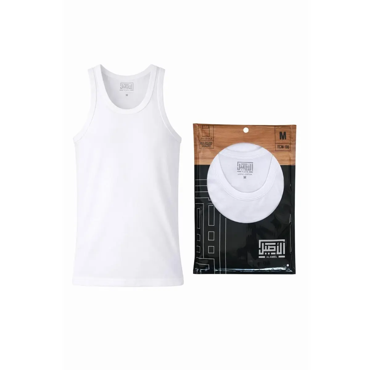 Alaseel Underwaer T-shirt Sleeveless Cotton 100% Size M - view 3