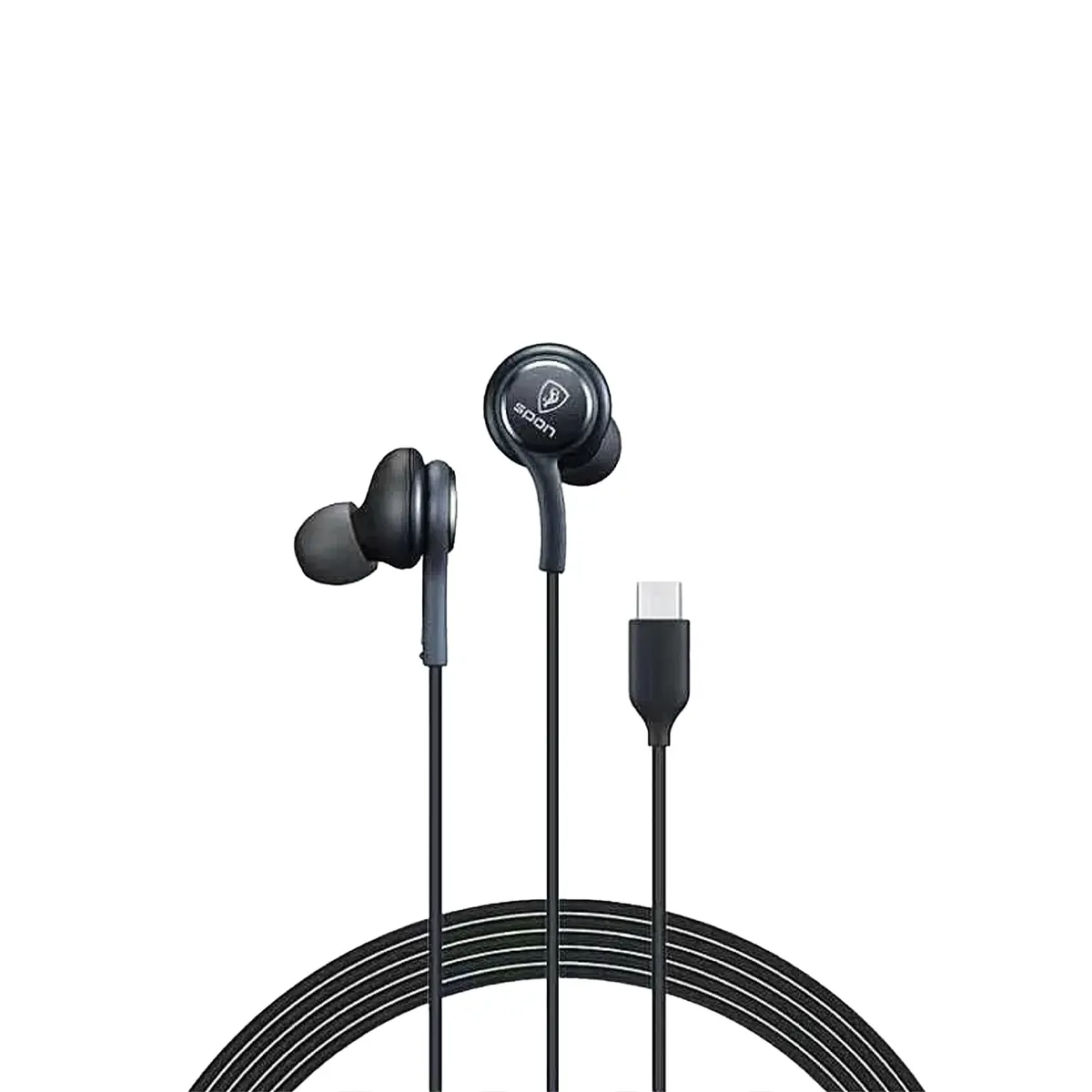 SPON Type C Wired In Ear Headphones With Mic - view 1
