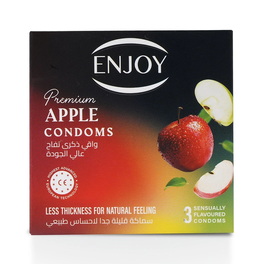 Enjoy Premium Condoms Apple Flavour 3 pcs