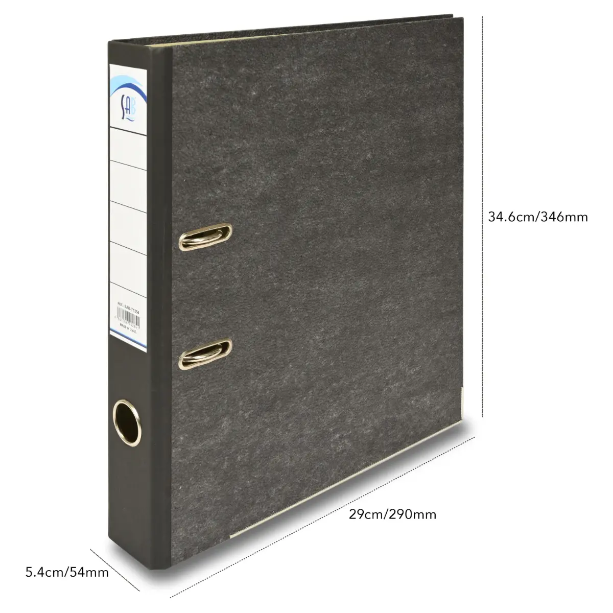Sab  Box File Cardboard Foolscap Size 4Cm Black 1 pcs - view 5