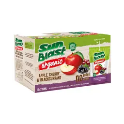 Sun Blast Juice Organic Apple And Cherry And Blackcurrant 200 ml