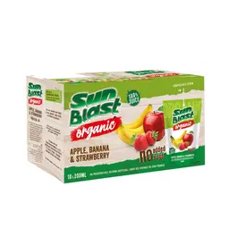 Sun Blast Juice Organic Banana And Strawberry And Apple 200ml