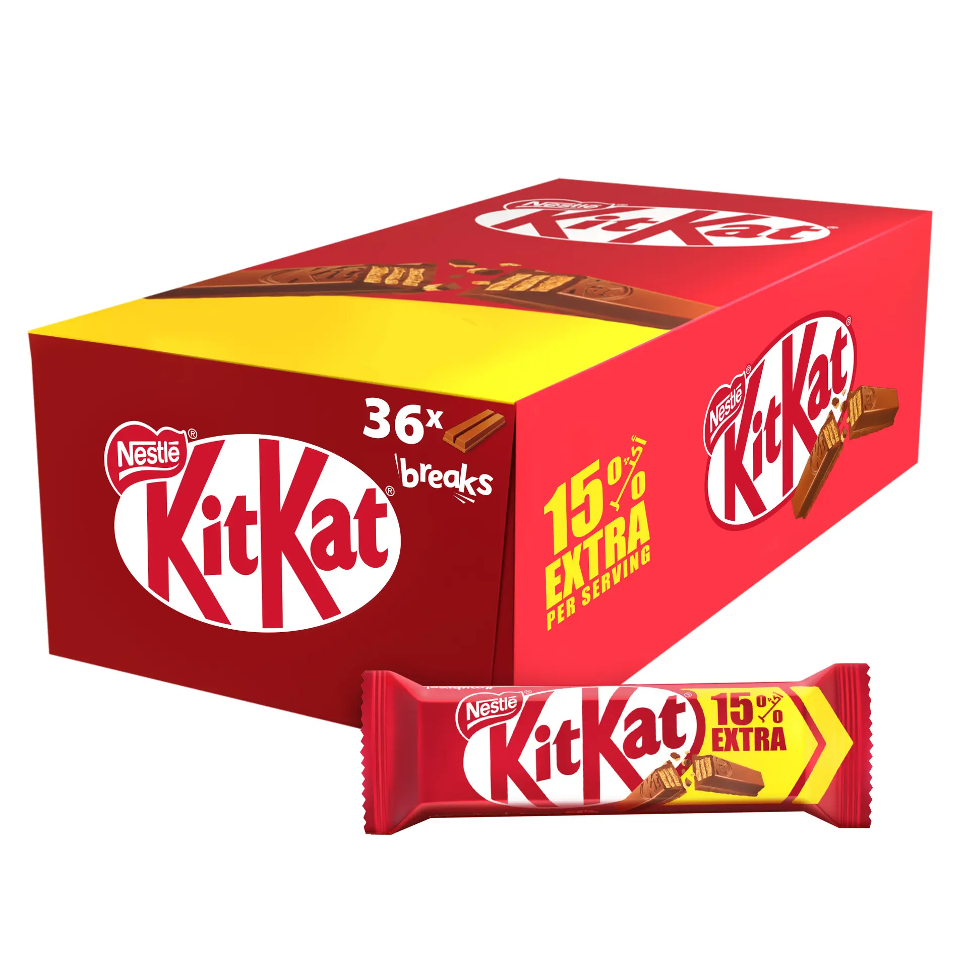 KitKat 2 Finger Bar 15% Extra Serving 36 pcs 20.5 gm - view 1
