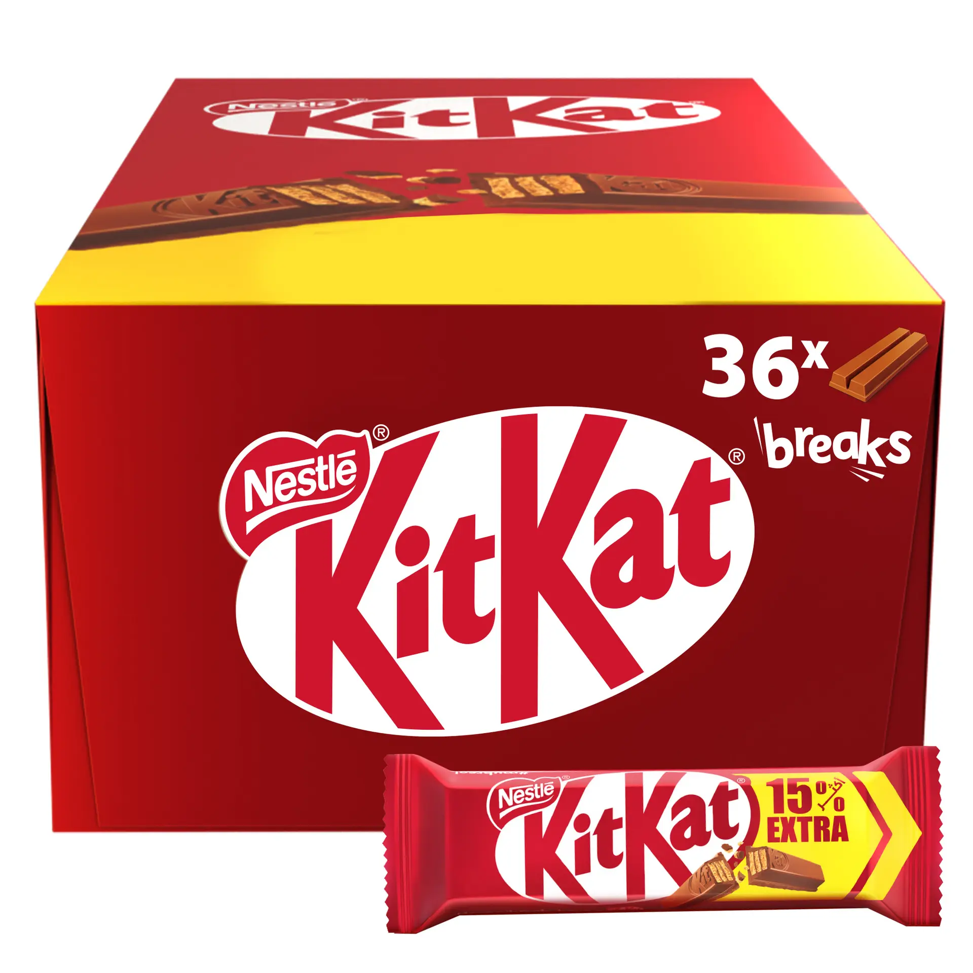 KitKat 2 Finger Bar 15% Extra Serving 36 pcs 20.5 gm - view 2