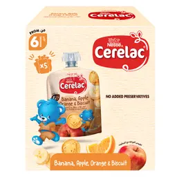 Cerelac Biscuit Apple Banana And Orange 5 Pcs  90 gm
