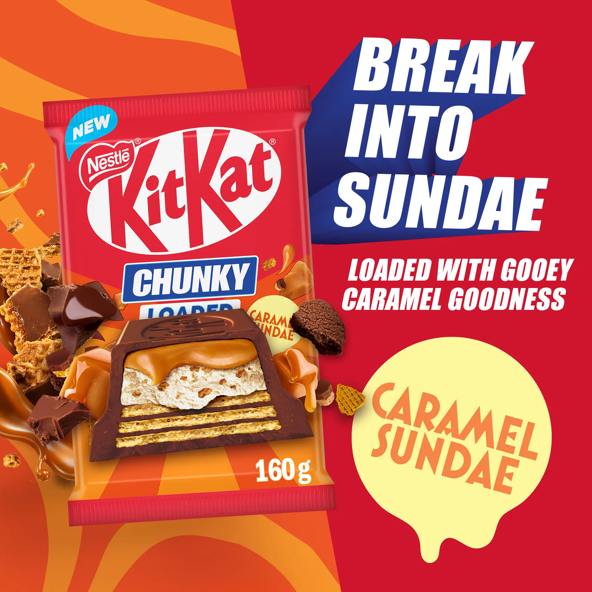 Kit Kat Chunky Loaded Caramel Sundae 160 gm - view 8