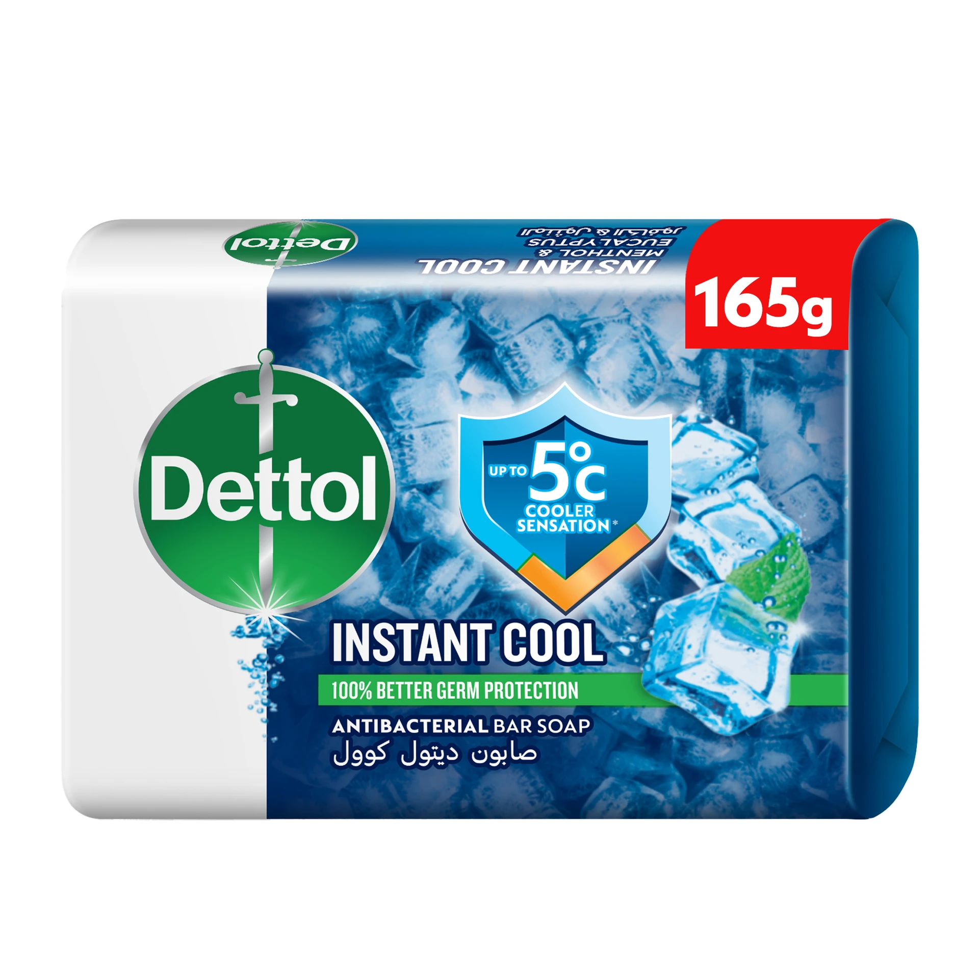Dettol Instant Cool Bar Soap Menthol & Eucalyptus Scent 165 gm