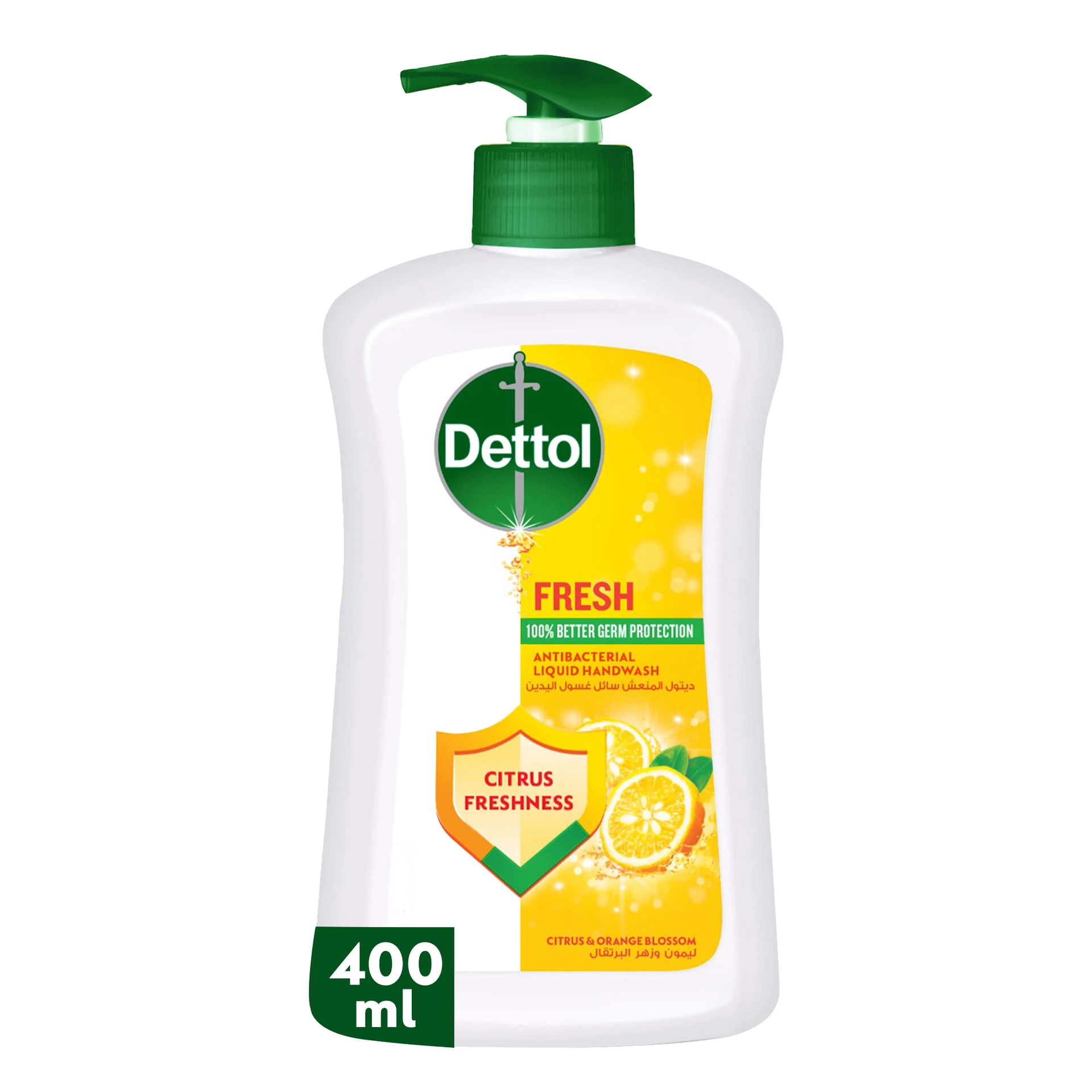 Dettol Fresh Liquid Handwash Pump Citrus & Orange Blossom Scent 400 ml