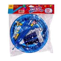 Party Supplies Set  16 pcs Blue