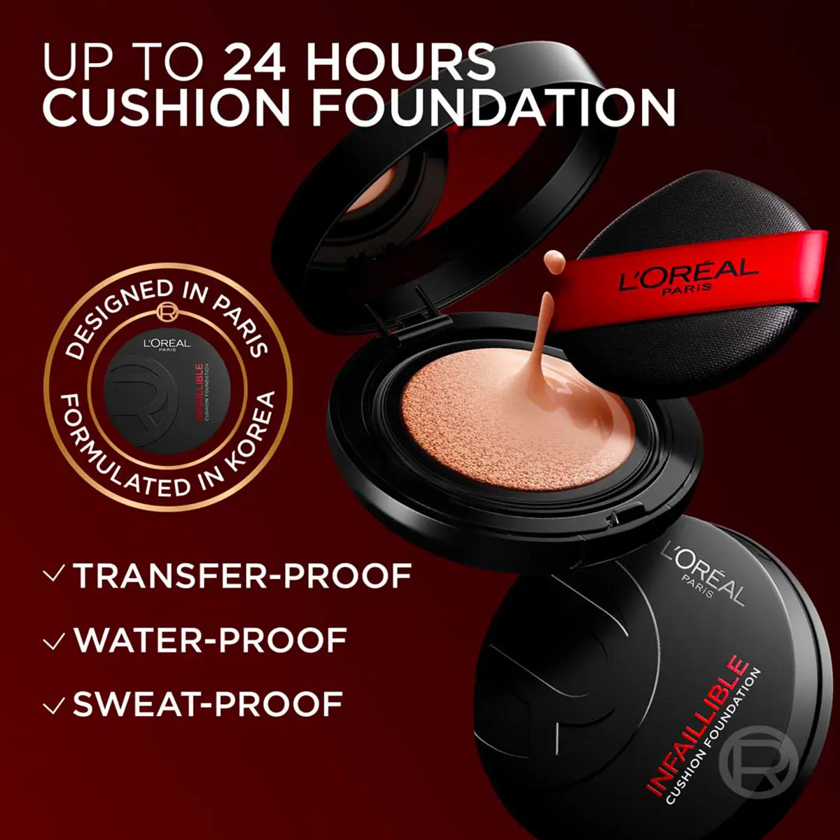 L'Oreal Paris Infaillible Fresh Wear Cushion Foundation K-Beauty Inspired 20 - view 6