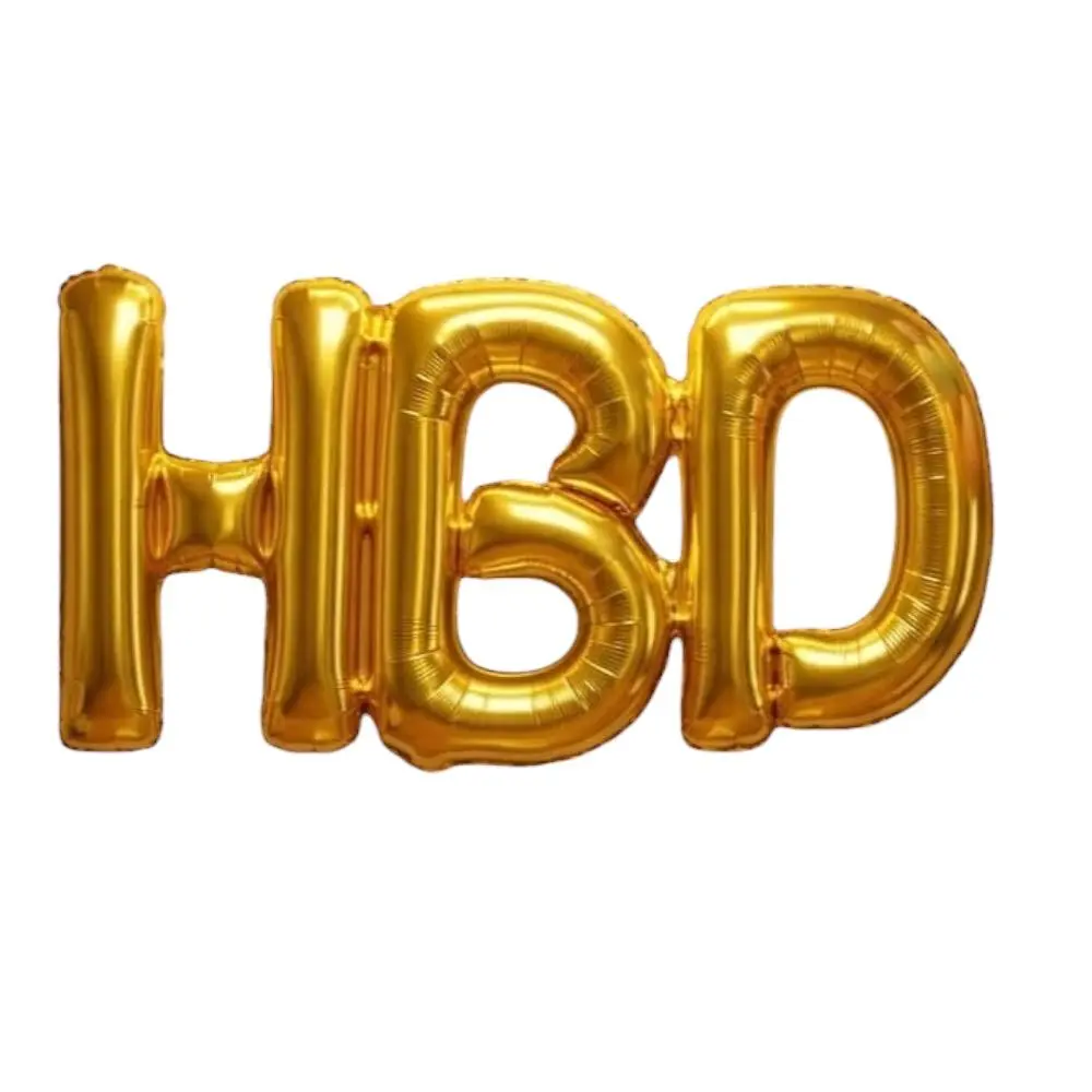 HBD Foil Balloons for Party Golden - view 1