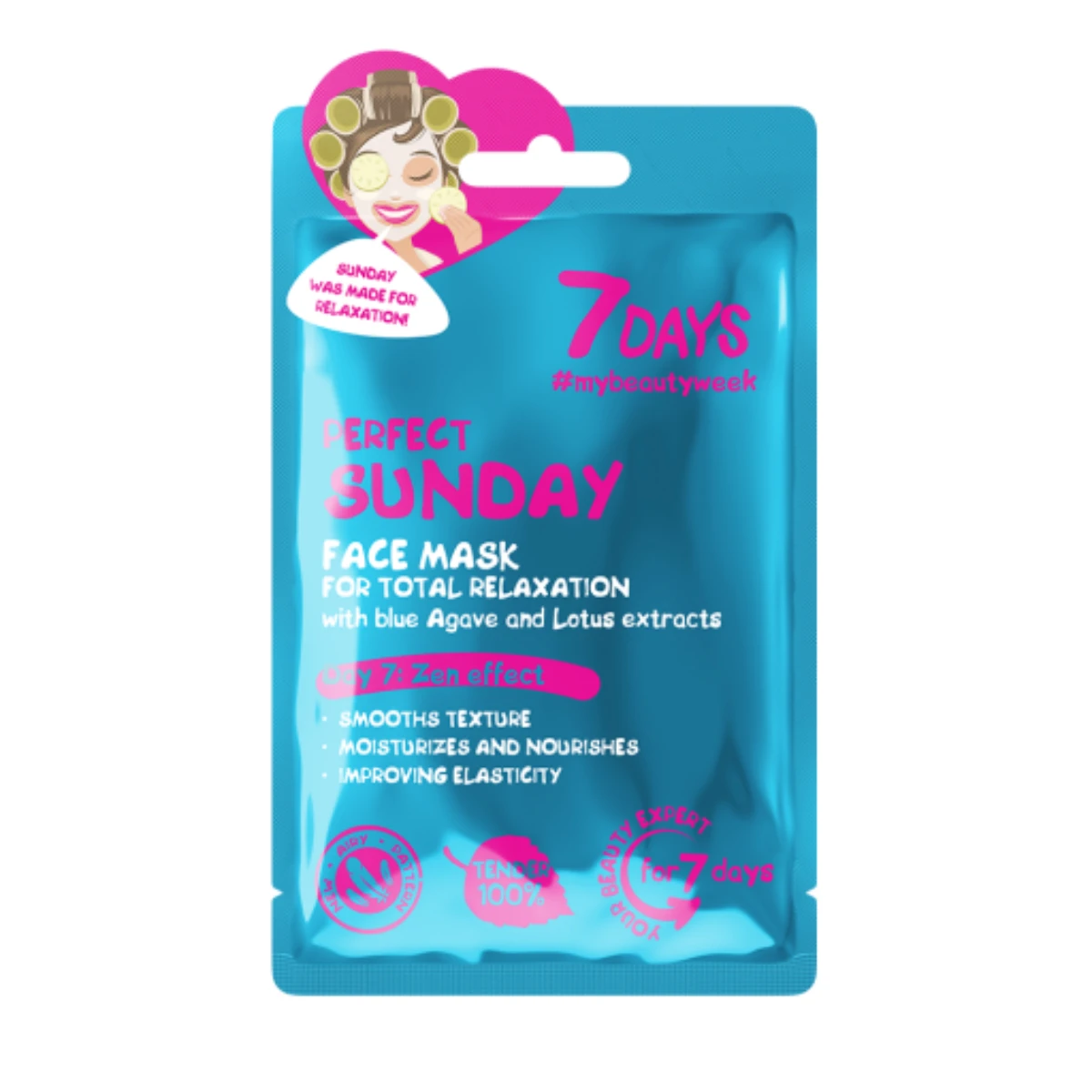 7Days Face Mask With Blue Agave And Lotus Extracts 28 gm