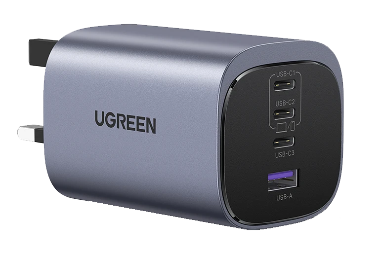 Ugreen 4 Ports Fast Charger UK Gray
