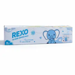 Rexo  Slider Zipper Bags Medium Size15 pcs 30*28+3 cm