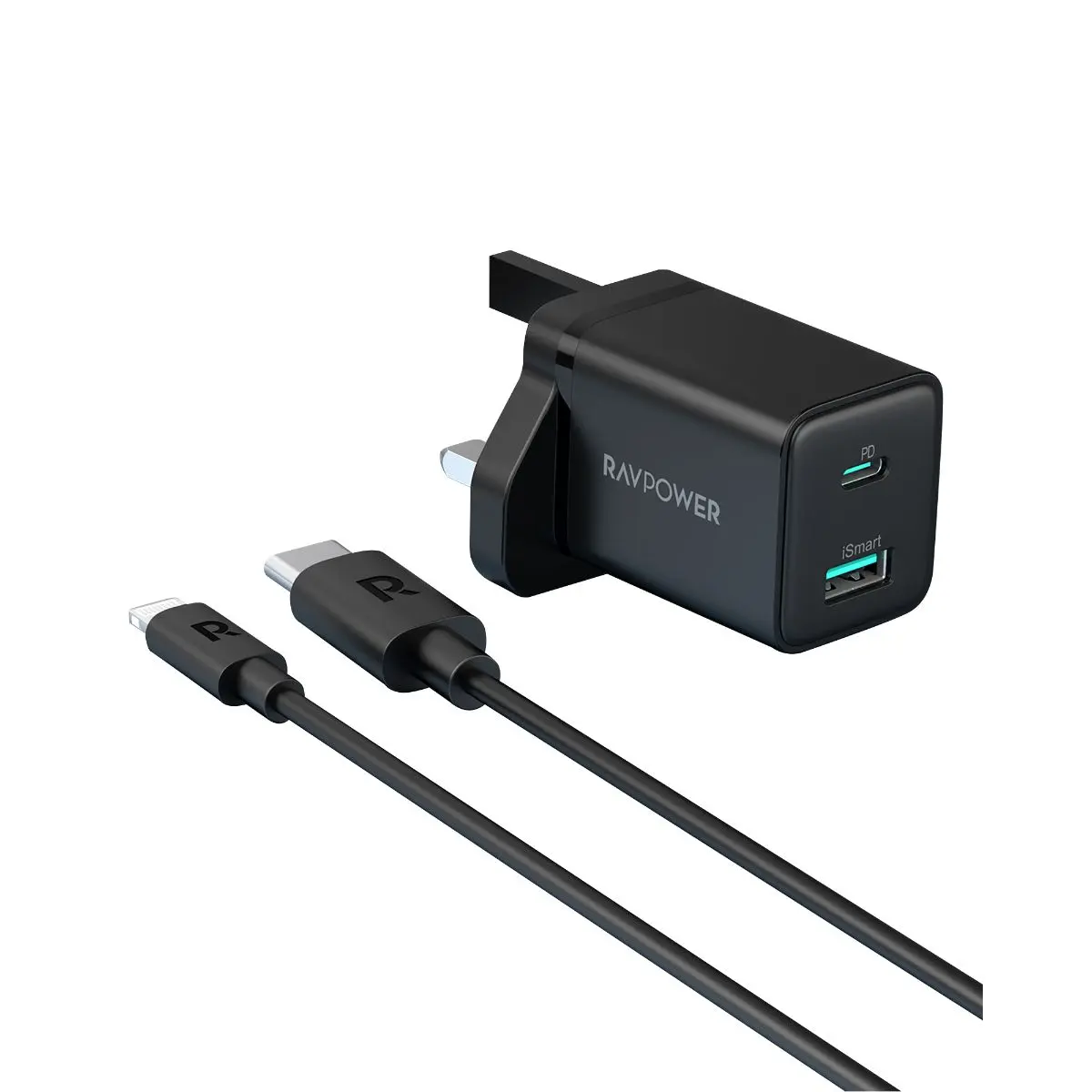 Ravpower 2 In1 Wall Charger Combo Black 1 M - view 1