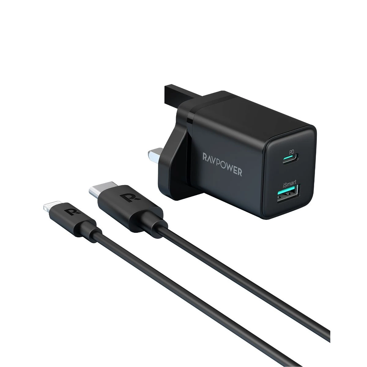Ravpower 2 In1 Wall Charger Combo Black 1 M