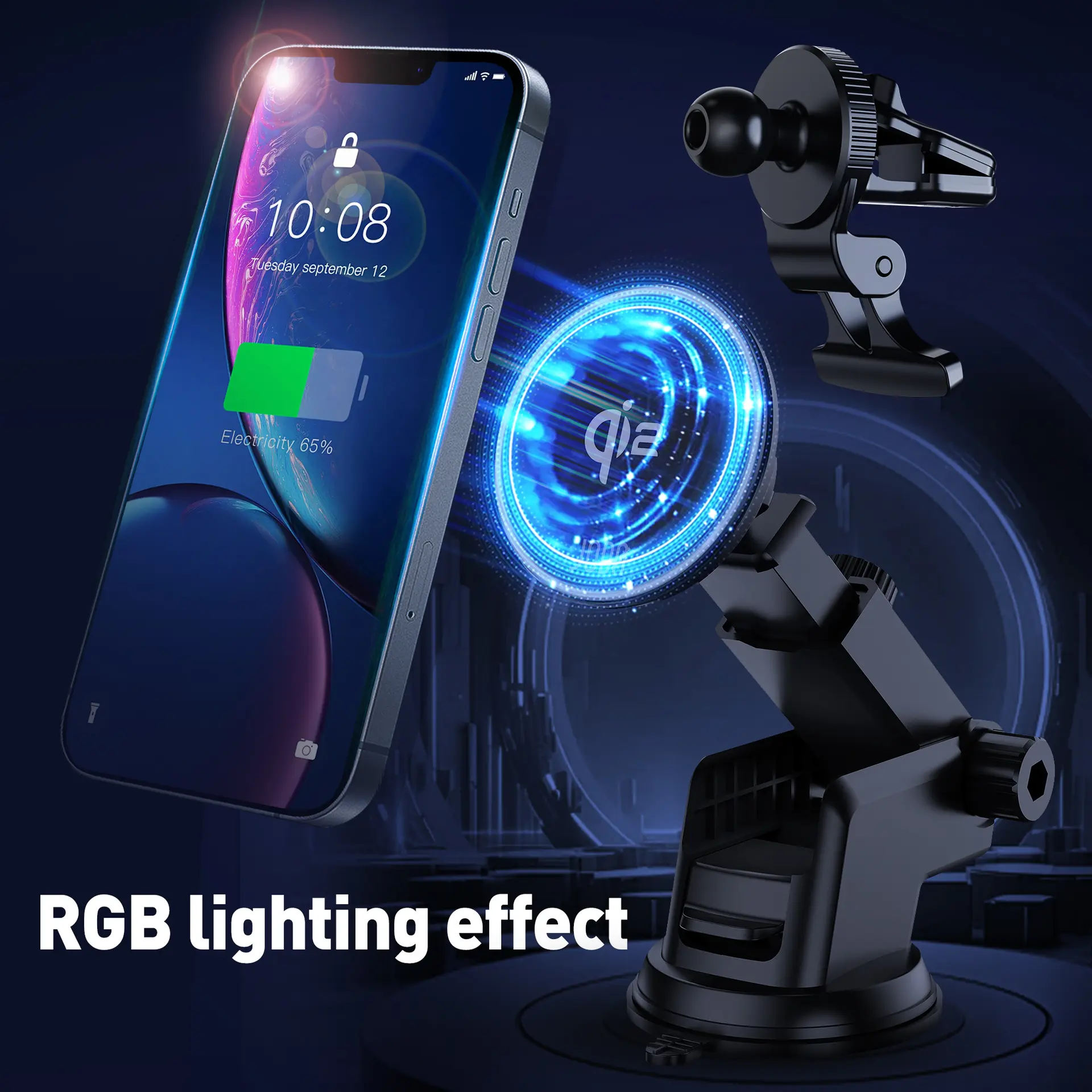 Joda MagQ C1 Wireless Charging Car Holder Black Color 15W - view 10