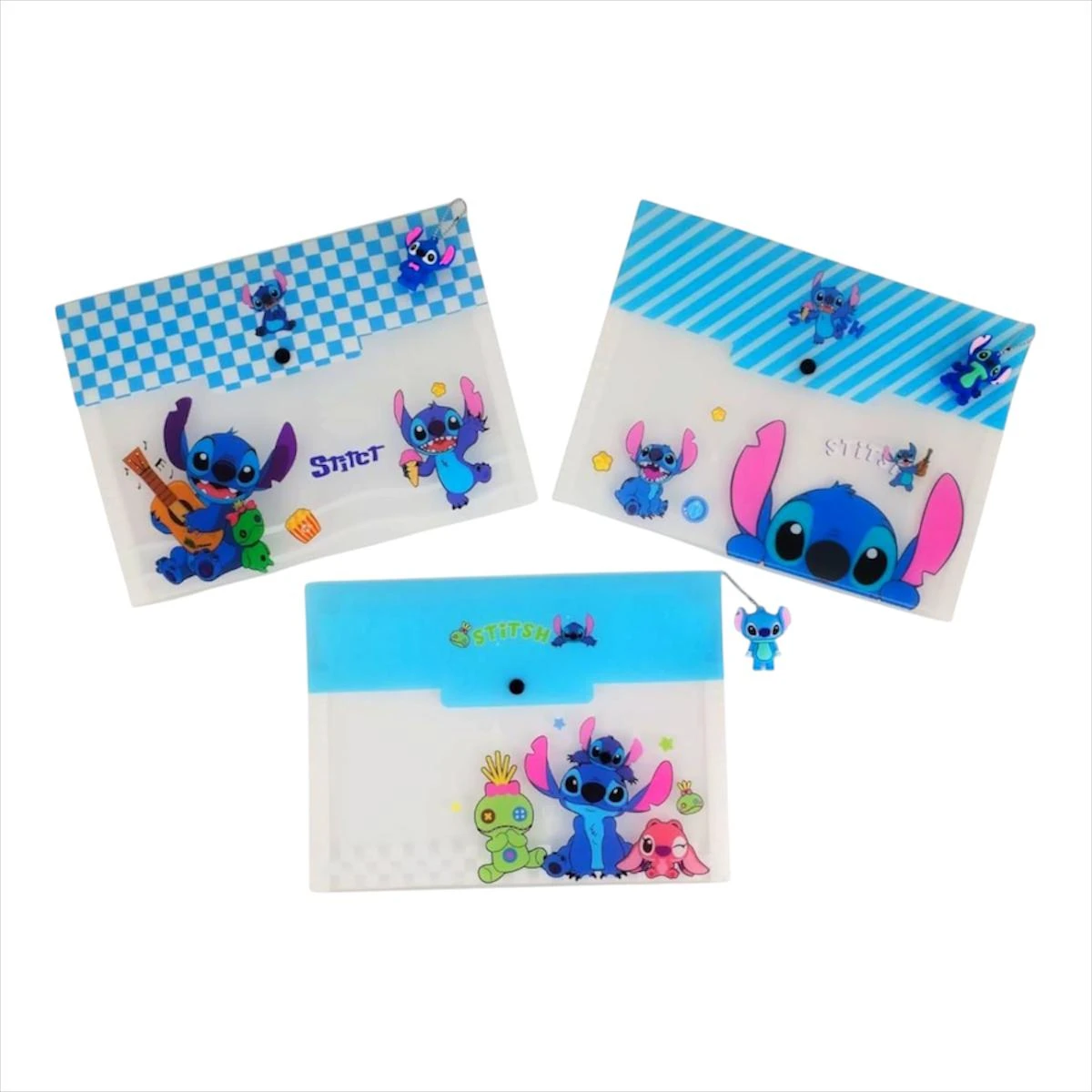 Stitch school folder with 8 pocket 1 pcs