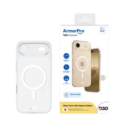 Armorpro Protected Tpu And Pc Magsafe Clear Case With Capture Button White For Iphone 17 Air