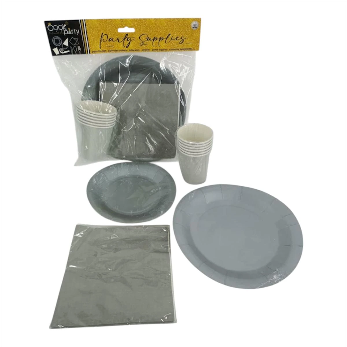 Party supplies gray color 24 pcs 