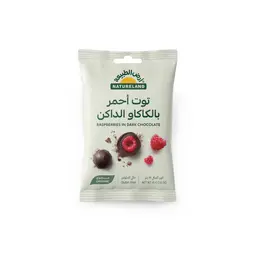 Natureland Raspberries In Dark Chocolate Organic 45 gm