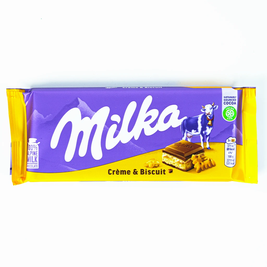 Milka Blocks Cream & Biscuits 100 gr