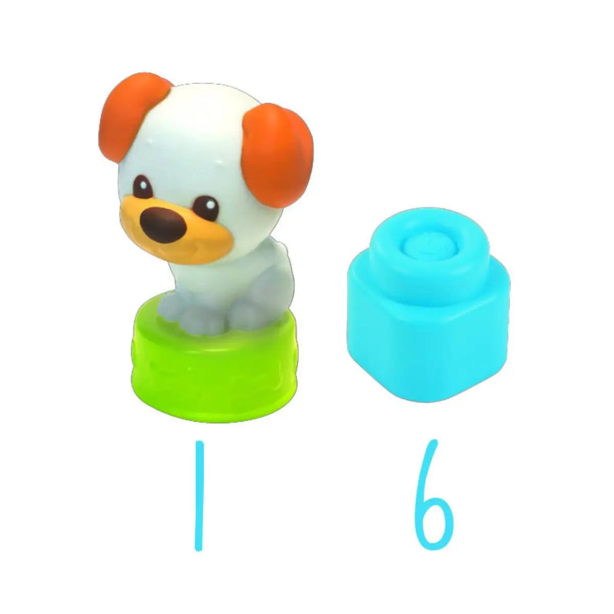 Clementoni sand bucket  dog shape with puppy boy   - view 4