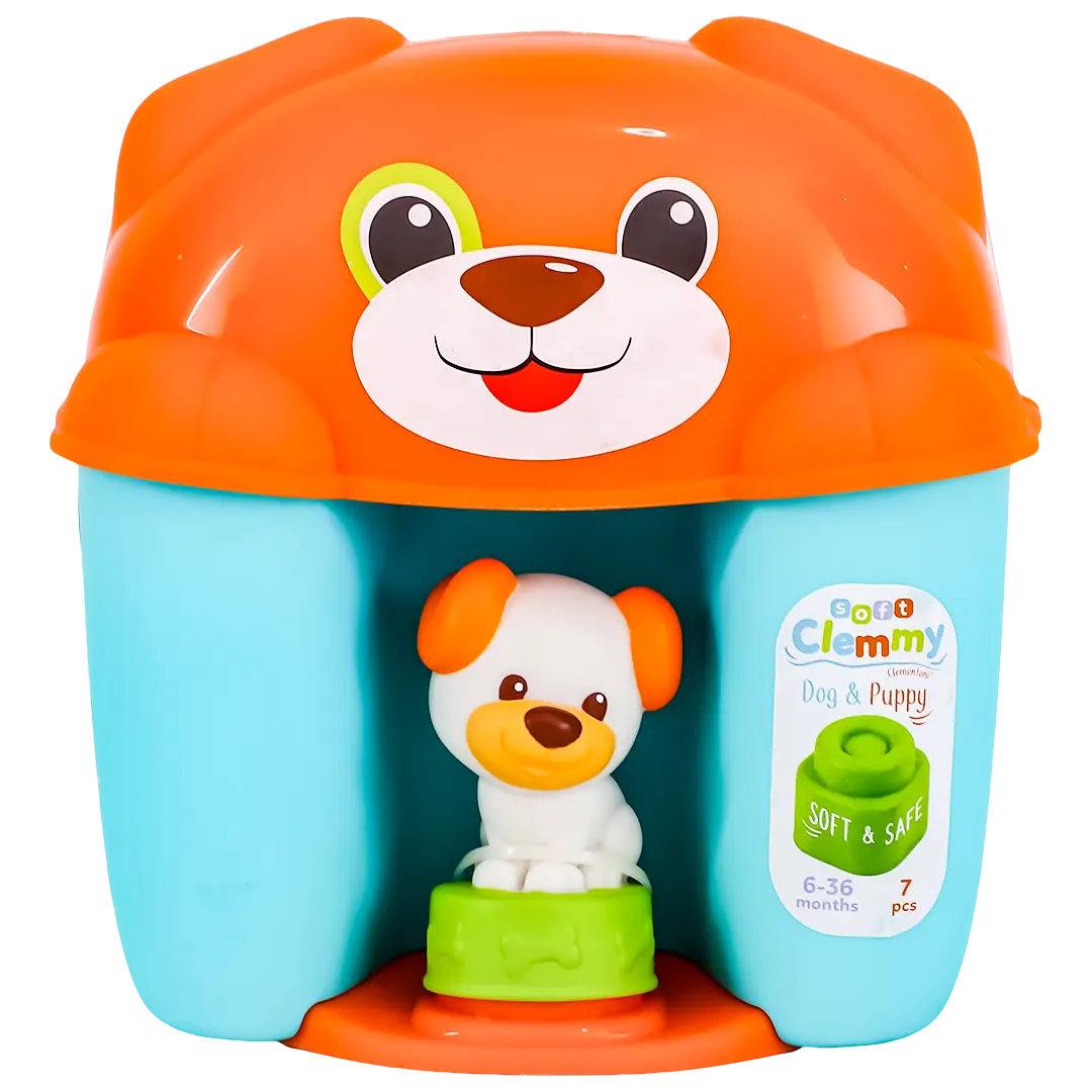 Clementoni sand bucket  dog shape with puppy boy   - view 2