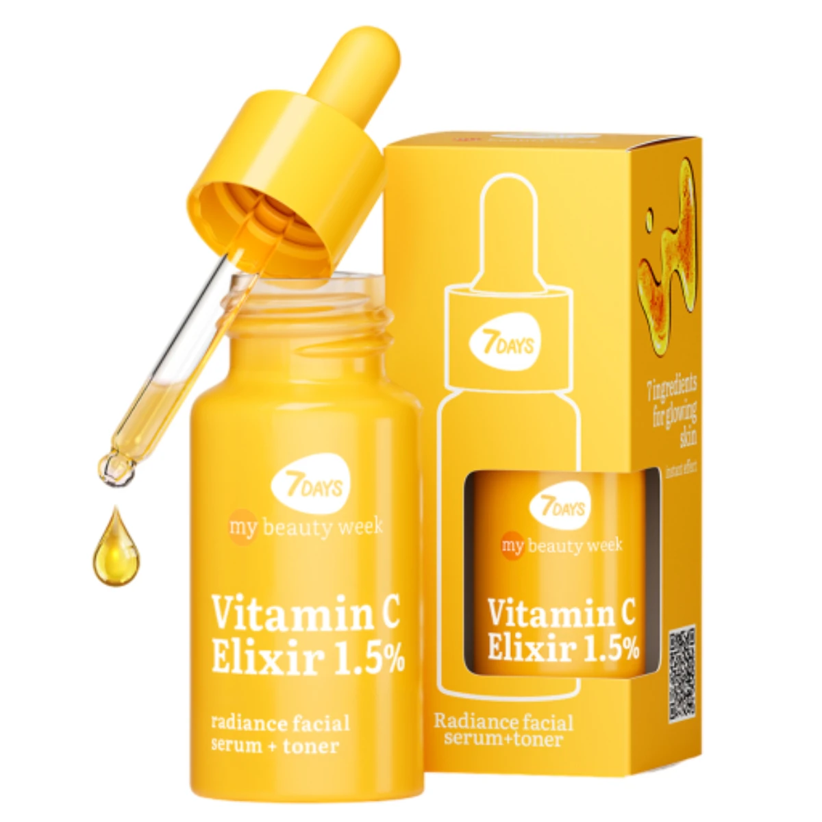 7Days Radiance Facial Serum+Toner Vitamin C Elixir 20 ml