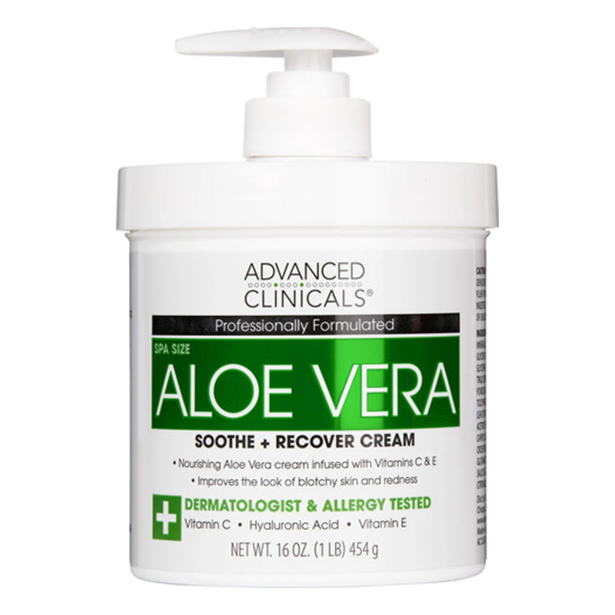 Advanced Clinicals Aloe Vera Soothe & Recover Cream 454 gm